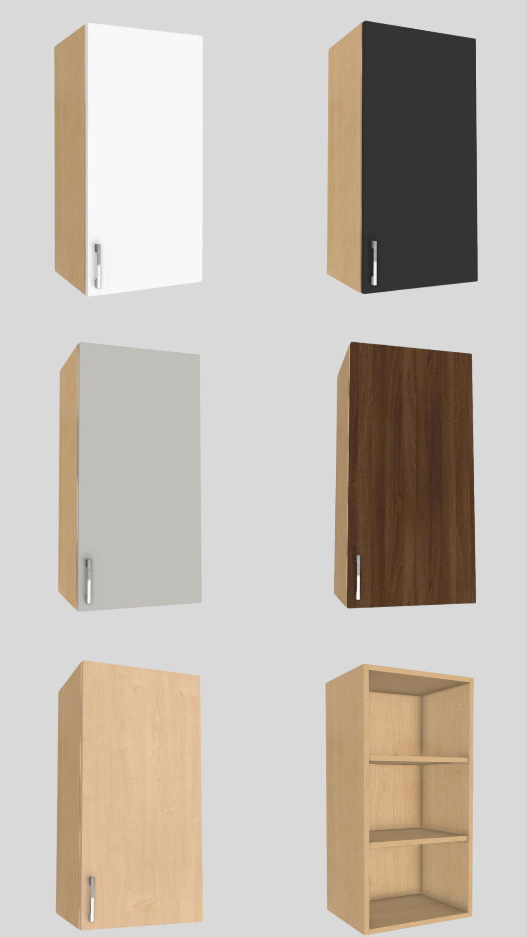 Wall Single Door 30"H Cabinet