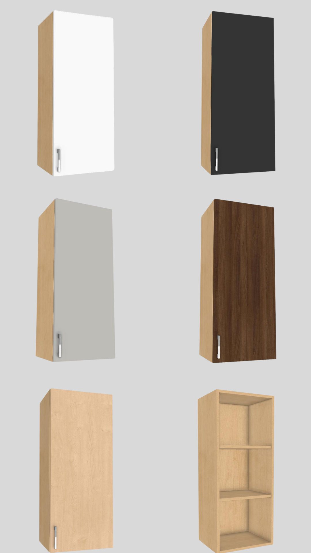 Wall Single Door 36"H Cabinet