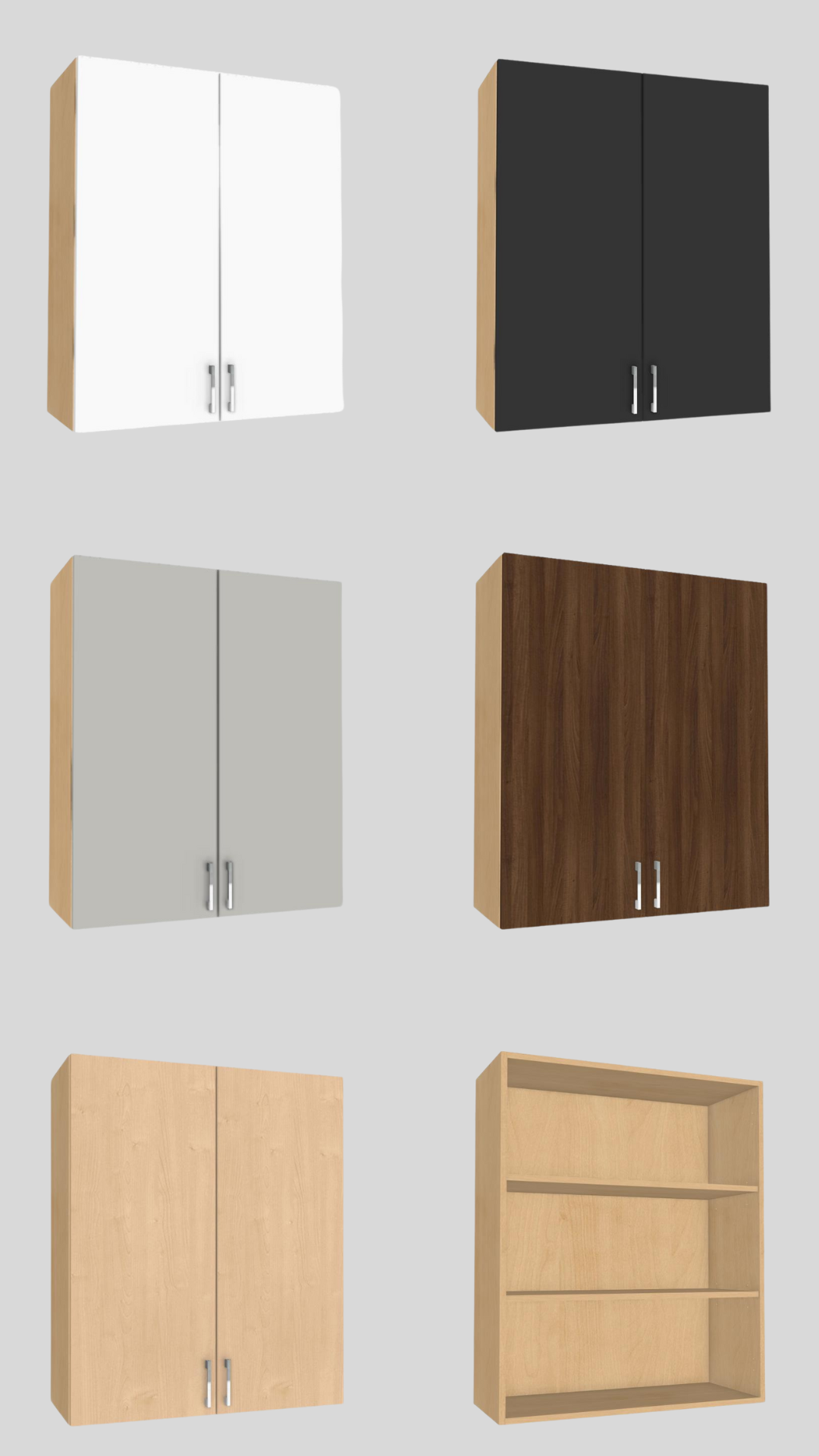 Wall Double Door Cabinet 36" H