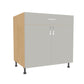 Double Door 1 Drawer Base Cabinet