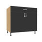 Double Door 1 Drawer Base Cabinet