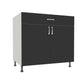 Double Door 1 Drawer Base Cabinet