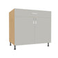 Double Door 1 Drawer Base Cabinet